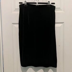 R& K Evening black velour skirt Sz 12